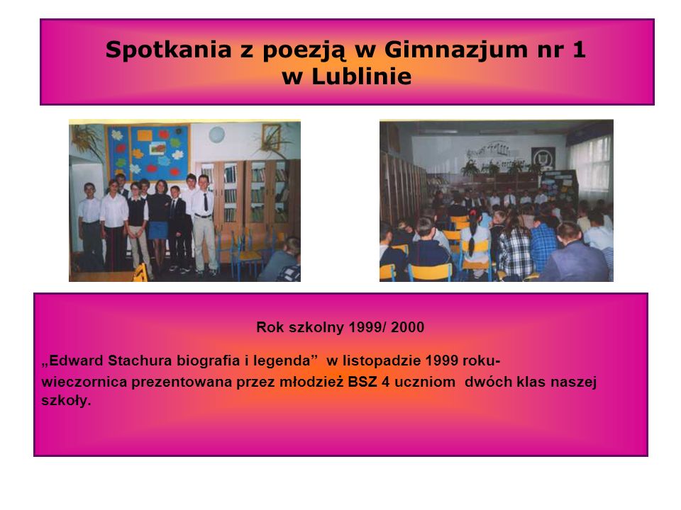 Spotkanie z poezją Forma pracy pedagogicznej z uczniami ppt pobierz